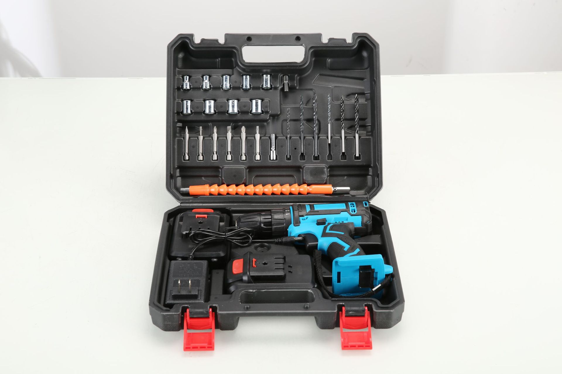 Herramientas eléctricas sin escobillas, molino de ángulo eléctrico sin escobillas, taladro de impacto doméstico recargable de reparación de automóviles, dos conjuntos