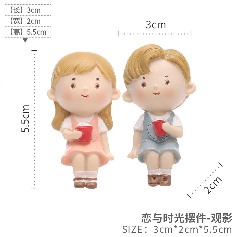 Creativo micro paisaje planta suculenta decoración hogar coche pareja pequeña decoración escritorio suculenta jardinería regalo