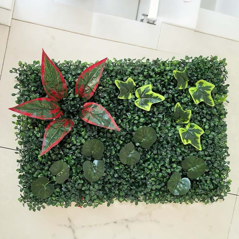 模擬植物壁造園装飾人工芝ミラノ造花壁イメージ壁ブロック背景模擬緑植物壁|undefined