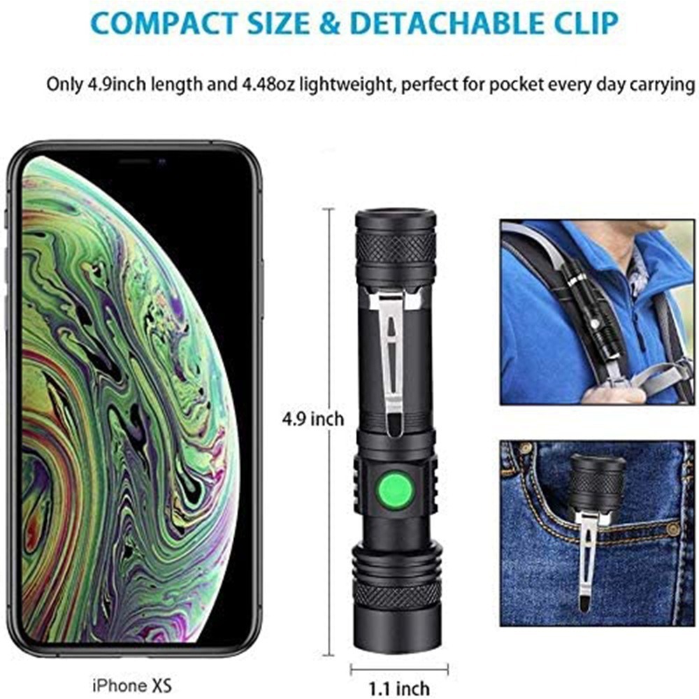 Cross-Border Strong Light Ultra-Bright Flashlight Outdoor Rechargeable Long-Range Small Mini Portable Led Work Light Home T6