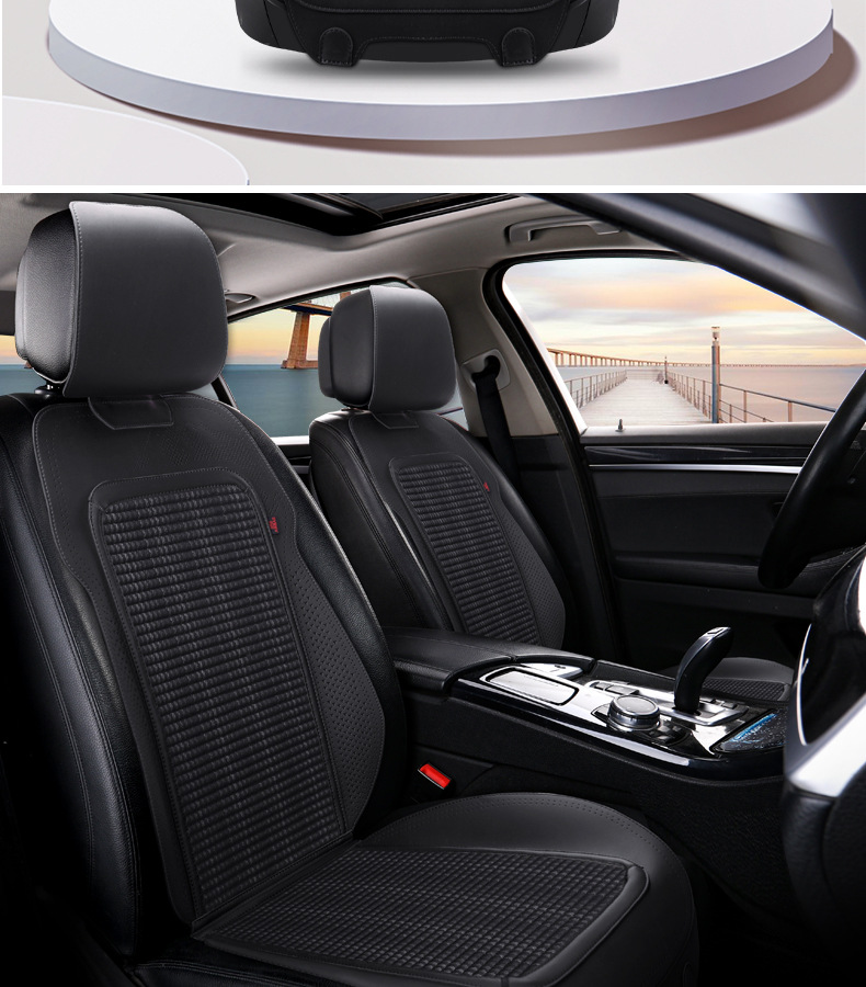 Car Seat Cushion, All-Season Saddle Cushion, Universal Perforated Trendy Health-Preserving Half-Pack Linen High-End Car Seat Cushion, Non-Slip