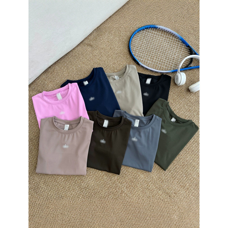 26 Summer a*o style yoga elastic slim-fit slimming running fitness outdoor sports casual short-sleeve T-shirt