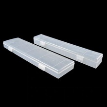 透明收纳盒长方形水粉水彩毛笔盒手提书法收纳盒油画笔美术工具盒