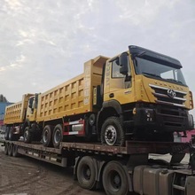 出口外贸二手红岩杰狮工程自卸车390马力翻斗矿用双桥土方倾卸车