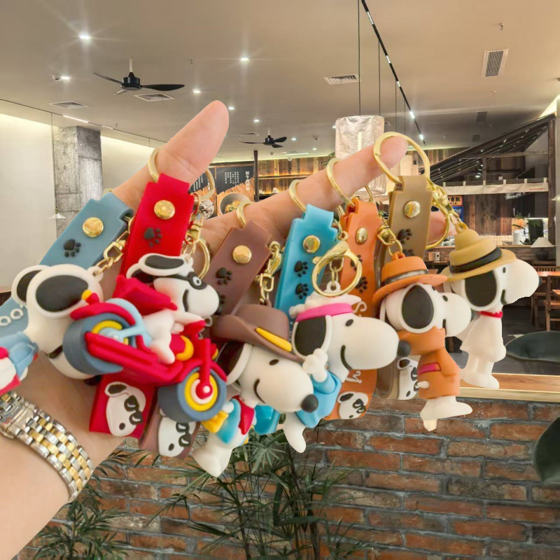 Creative Cartoon Puppy Keychain Pendant, Stereo Pvc Soft Plastic Doll Car Keychain, Corporate Event Gift