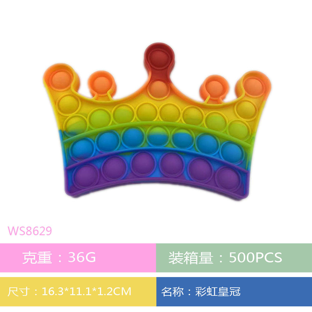 Tamaño pequeño Arco Iris tortuga corona mariposa leche taza de té rata asesino pionero los niños escritorio burbuja música educativos silicona juguete