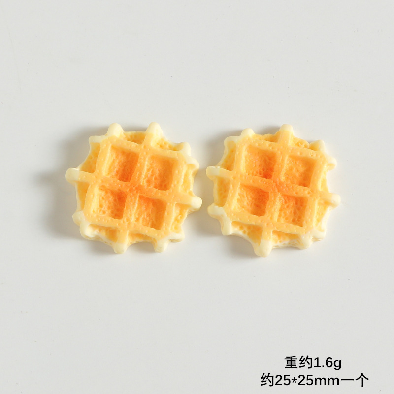 模擬ミニチュアワッフル食品おもちゃ樹脂小物アクセサリー diy クリーム接着剤カップ冷蔵庫マグネット下駄バックルアクセサリー|undefined