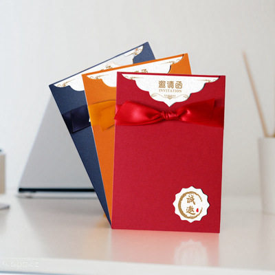 厂家批发烫金商务邀请函 入职信封卡片ins风DIY感谢礼物留言贺卡|ru