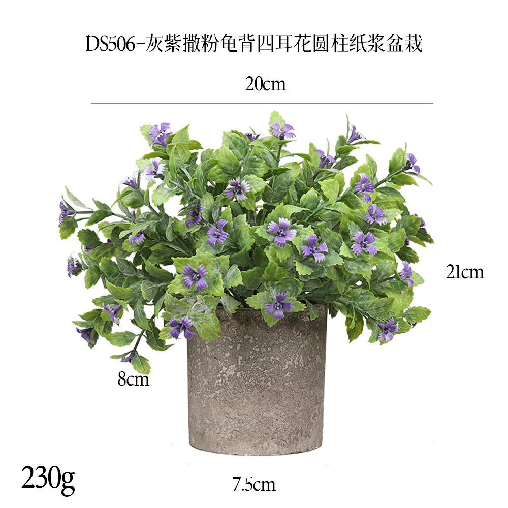 Más de 240 combinaciones populares de macetas con plantas verdes artificiales, decoraciones para el hogar, flores artificiales, bonsáis cilíndricos de pulpa de papel.