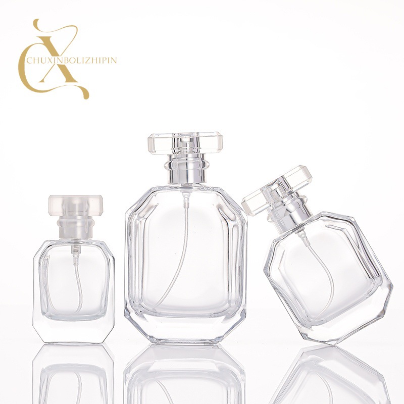 源头工厂现货30ml50ml100ml香水瓶菱形高档空瓶分装瓶按压喷雾瓶