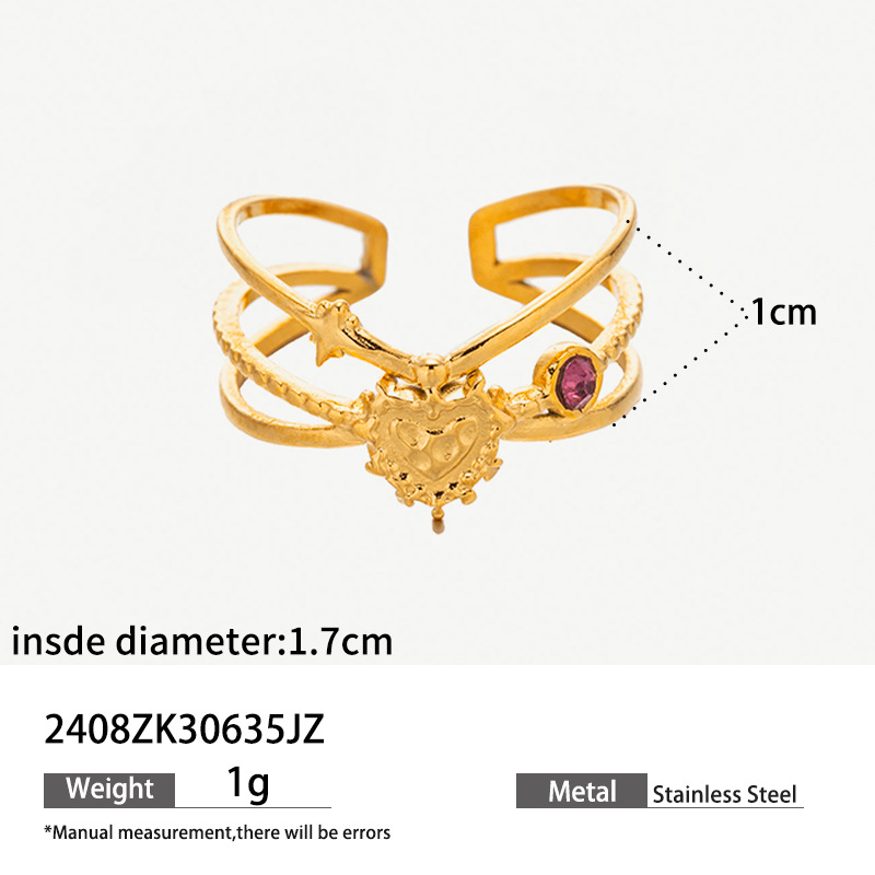 TINA OMU 18k oro de titanio acero anillo de acero inoxidable abierto exagerado anillos de dedos de alta calidad joyas anillos