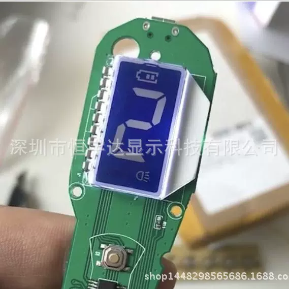 深圳厂家大量供应 电子产品笔段码小液晶屏 HTN型 蓝底白字液晶屏