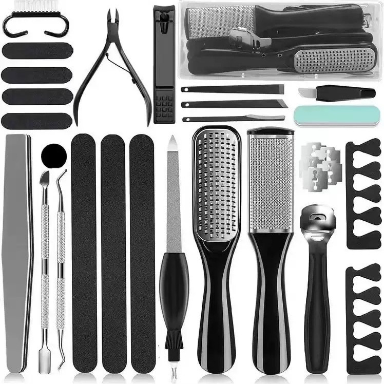 Pedicure and Manicure Tools 26-Piece Set Stainless Steel Foot File Cuticle Scissors Nail Clippers Nail File Set Manicure Tools Pedicure and Manicure Tools 26-Piece Set Stainless Steel Foot File Cuticle Scissors Nail Clippers Nail File Set Manicure Tools