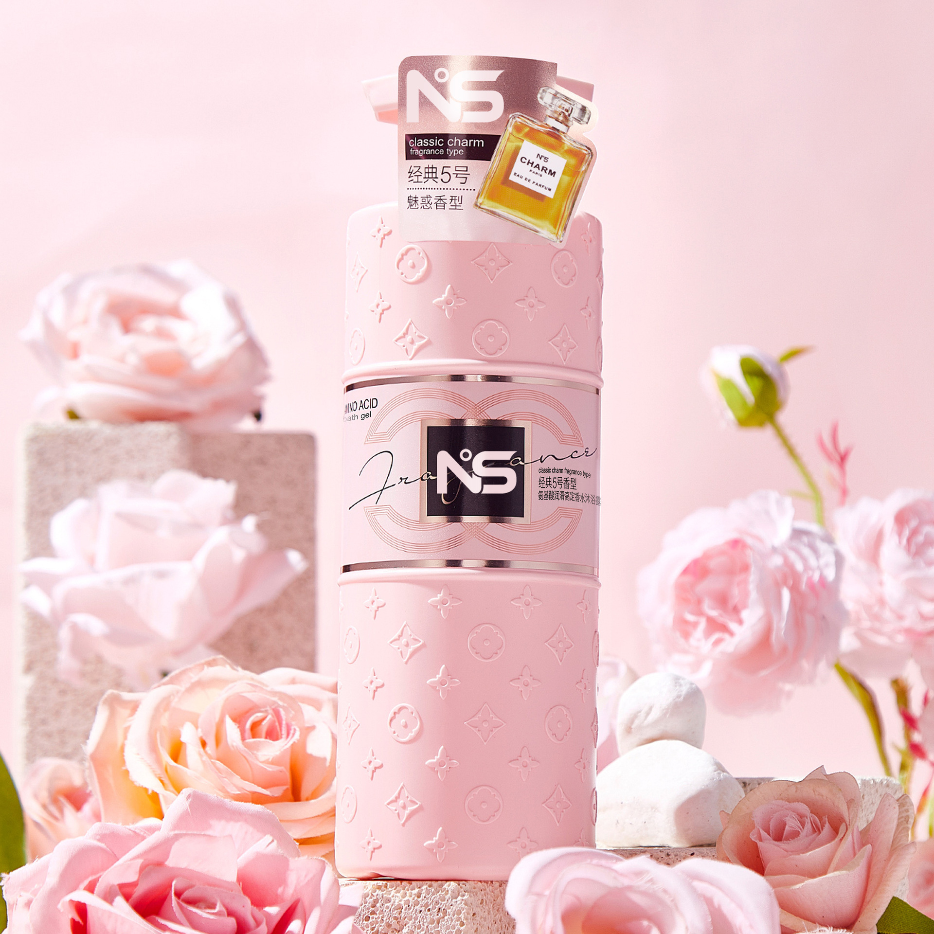 Fashionable lubricant amino acid based, perfume, shower gel, 800 ml