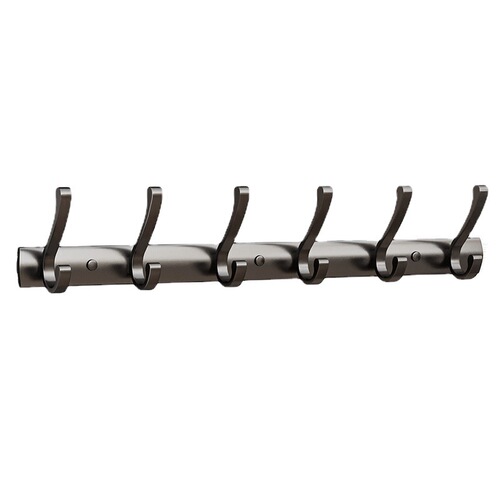 Wall-mounted coat and hat rack for entryways—no drilling required, perfect for hanging clothes behind the door or on the wall.