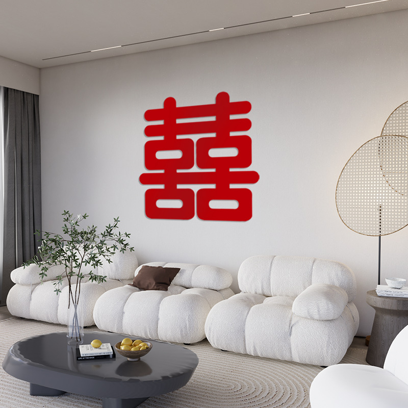 Tejido no tejido festivo conjunto de bodas decoración de la sala de estar dormitorio puerta de fondo de boda pegatinas de bodas