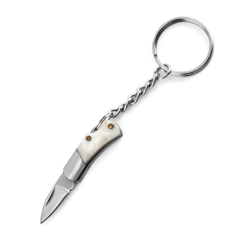 Fábrica directa de bolsillo al aire libre cuchillo plegable cuchillo de frutas portátil expreso mini portable llavero