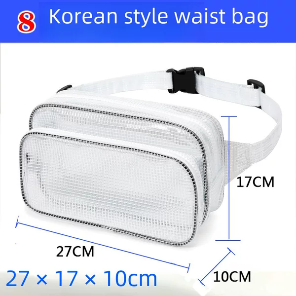 PVC Dust-free Anti-static Transparent Mesh Tool Kit Waist Pack Electronic Clean Room Dust-free Workshop Storage Waist Pack