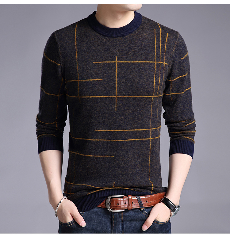 Men's Knitted Long Sleeve Shirt - Style 4