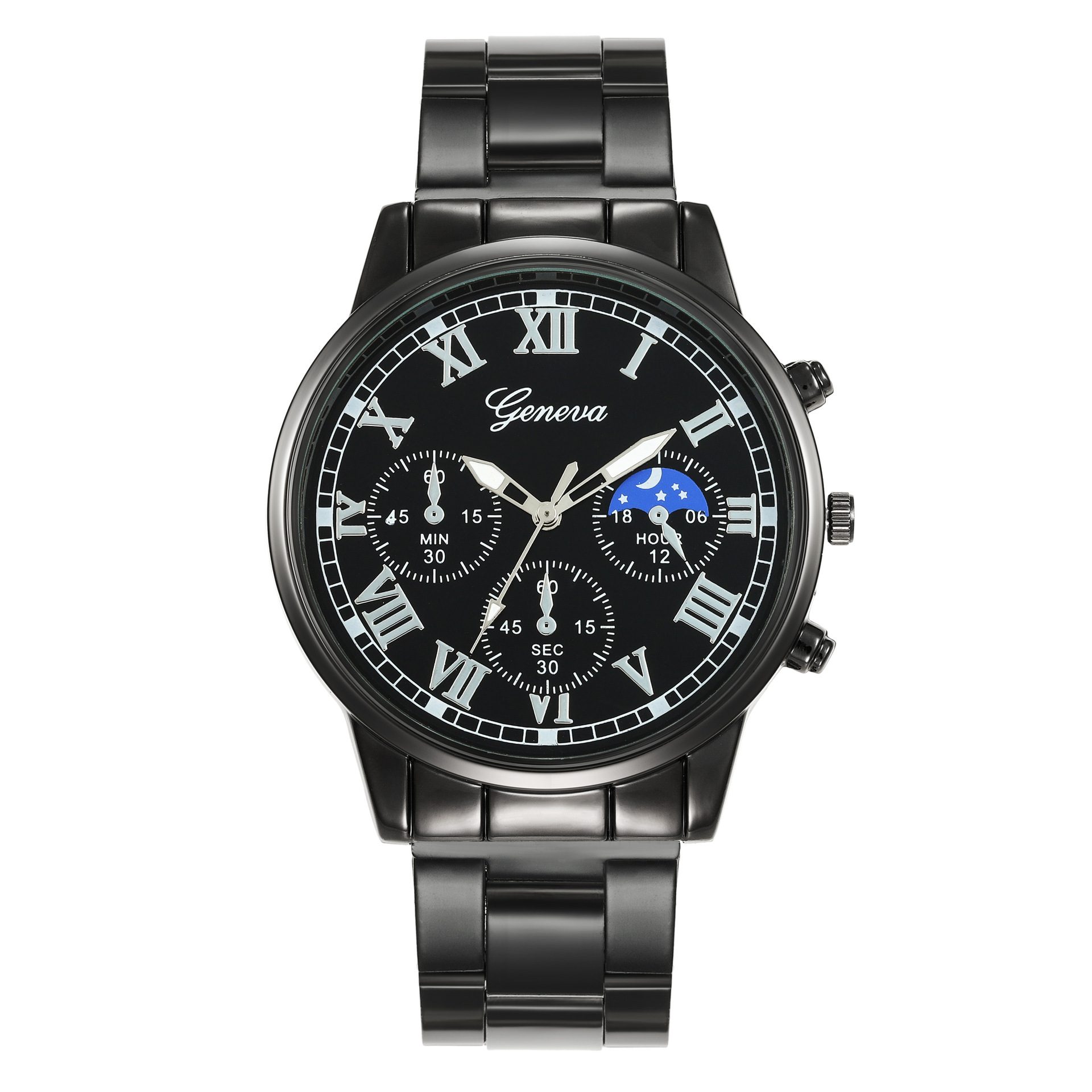 Factory Ready-Made Men's Steel Band Watch, Fashionable and Elegant Business Quartz Watch, Men's High-End Fully Automatic Quartz Watch