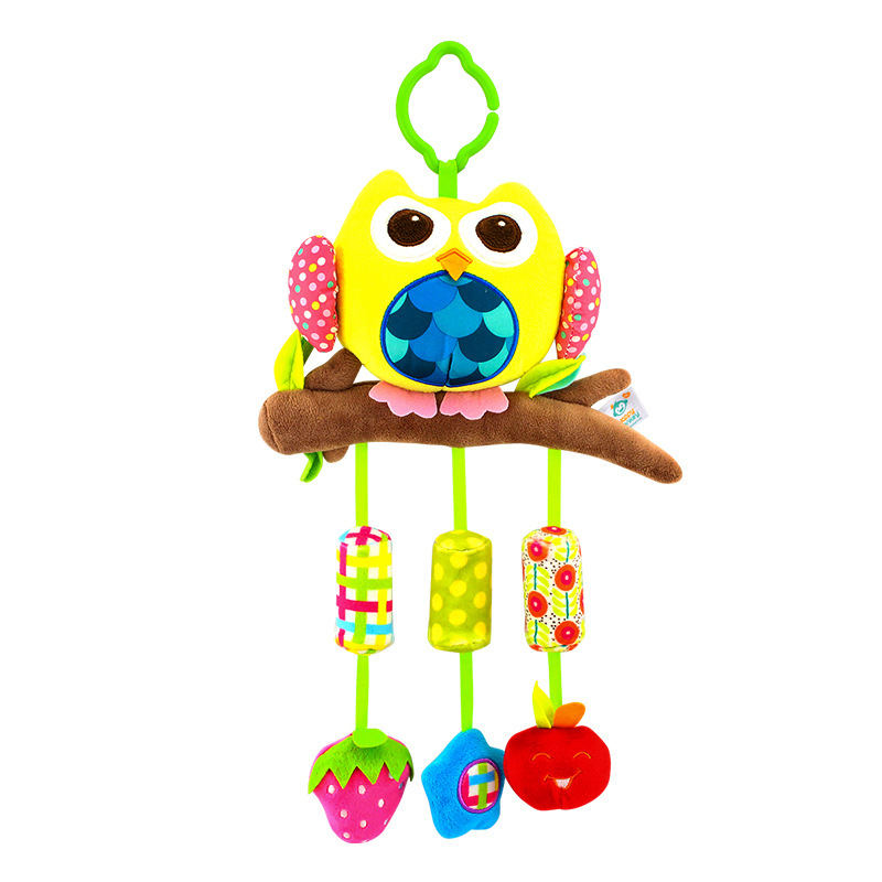Juguete Colgante para Cuna de Bebé Happymonkey, Campana de Viento, Sonajero de Mano, Peluche Colgante para Bebé