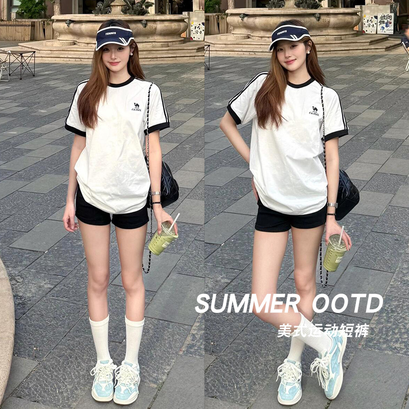 Black Women's Summer Shorts, New American Style, Slim Fit, Petite, Casual, Hip-Hugging, Sexy, Bodycon Hot Pants Black Women's Summer Shorts, New American Style, Slim Fit, Petite, Casual, Hip-Hugging, Sexy, Bodycon Hot Pants