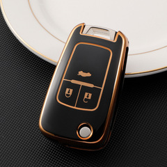Chevrolet Cruze Key Case Suitable for RS Cruze, Maybach 19th Cruze TPU Gold Edge Protective Shell