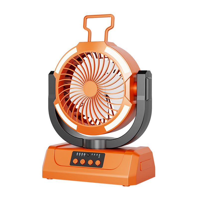 El nuevo ventilador para acampar al aire libre es recargable, batería de larga duración, pesca, artefacto de enfriamiento silencioso, puesto doméstico, tienda colgante