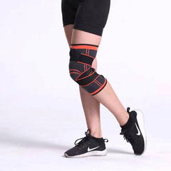 Sports compression knee support strap for basketball, outdoor, fitness, running, hiking, cycling, unisex, cross-border trade, elastic knit knee brace