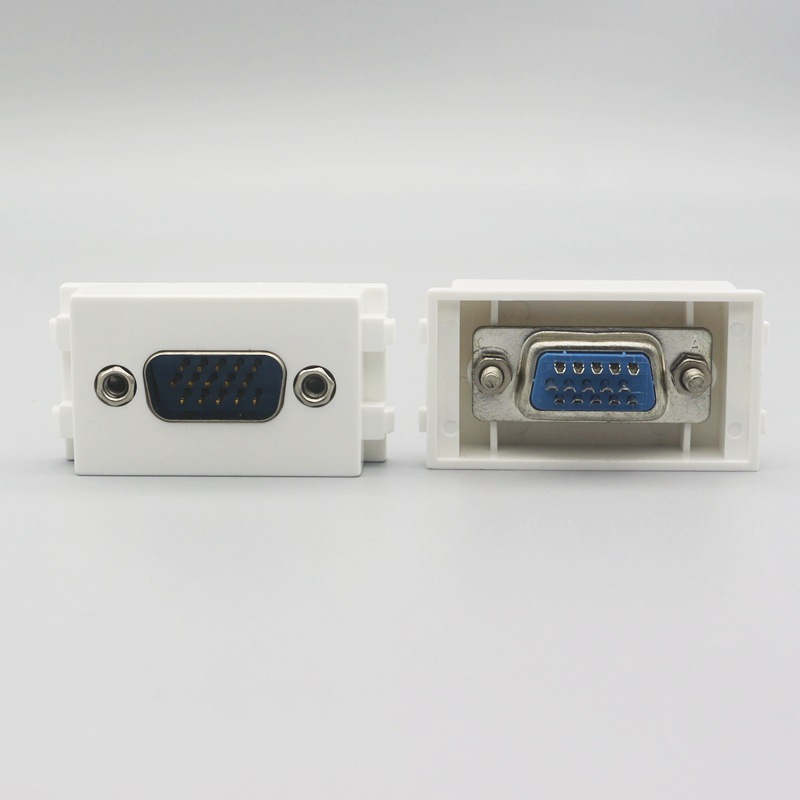 128型VGA焊接模块 15针公头电脑显示器 多媒体插座面板地插功能件