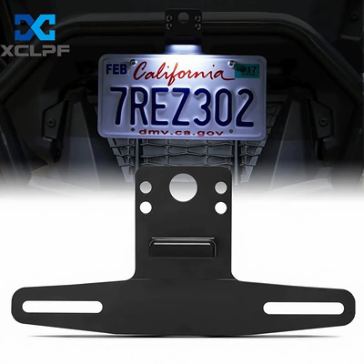 License Plate Holder with Light License Plate Holder Suitable for Utv Rv Truck Boat Motorcycle Universal Atv License Plate Frame
