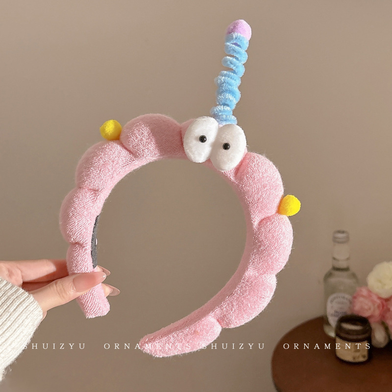 Cute pelúcia lavado facial correa de cabello para mujeres 2025 nuevo tipo de máscara especial para el cabello de maquillaje atar cabello correa de cabello