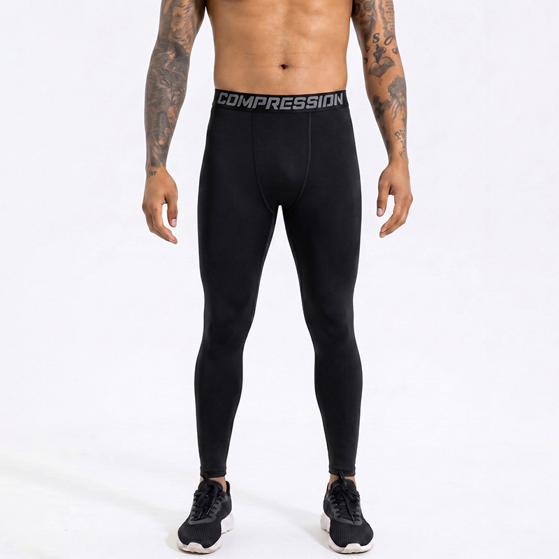 Pantalones cortos de compresión de verano, pantalones rápidos de secado para hombres, presión de correr de maratón, pantalones elásticos de cintura alta, pantalones de acondicionamiento físico