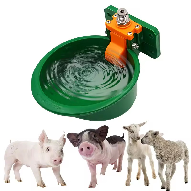 Cerdo y oveja tazón de agua transfronteriza Amazon nuevo engrosado válvula de cobre de plástico tazón de agua amniótica equipos de agua potable al por mayor