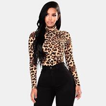 O 22651 High Neck Slim Long Sleeve Top ���I�����L������