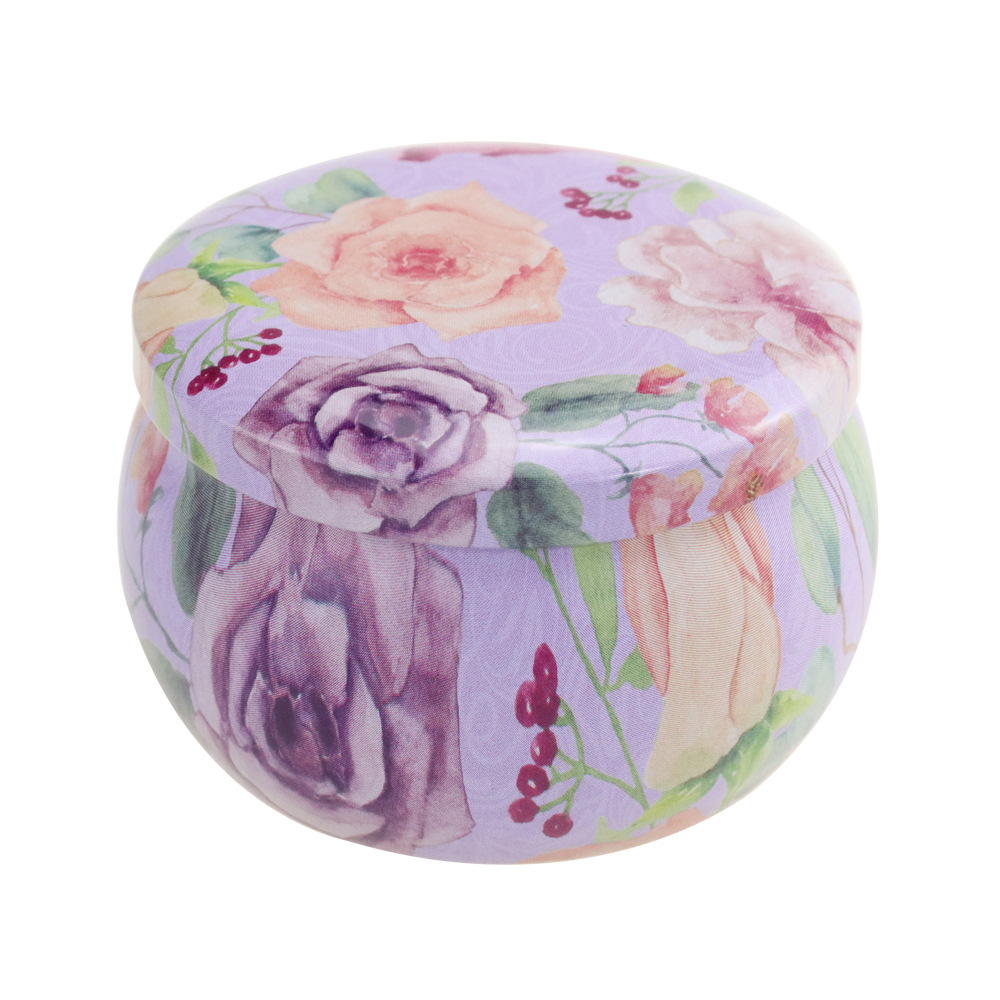 Venta al por mayor de fábrica: Tarro de hojalata de estilo étnico de 4.4 oz con forma de barriga grande para sirope de pera, dulces, té, velas aromáticas y almacenamiento de alimentos. image 32