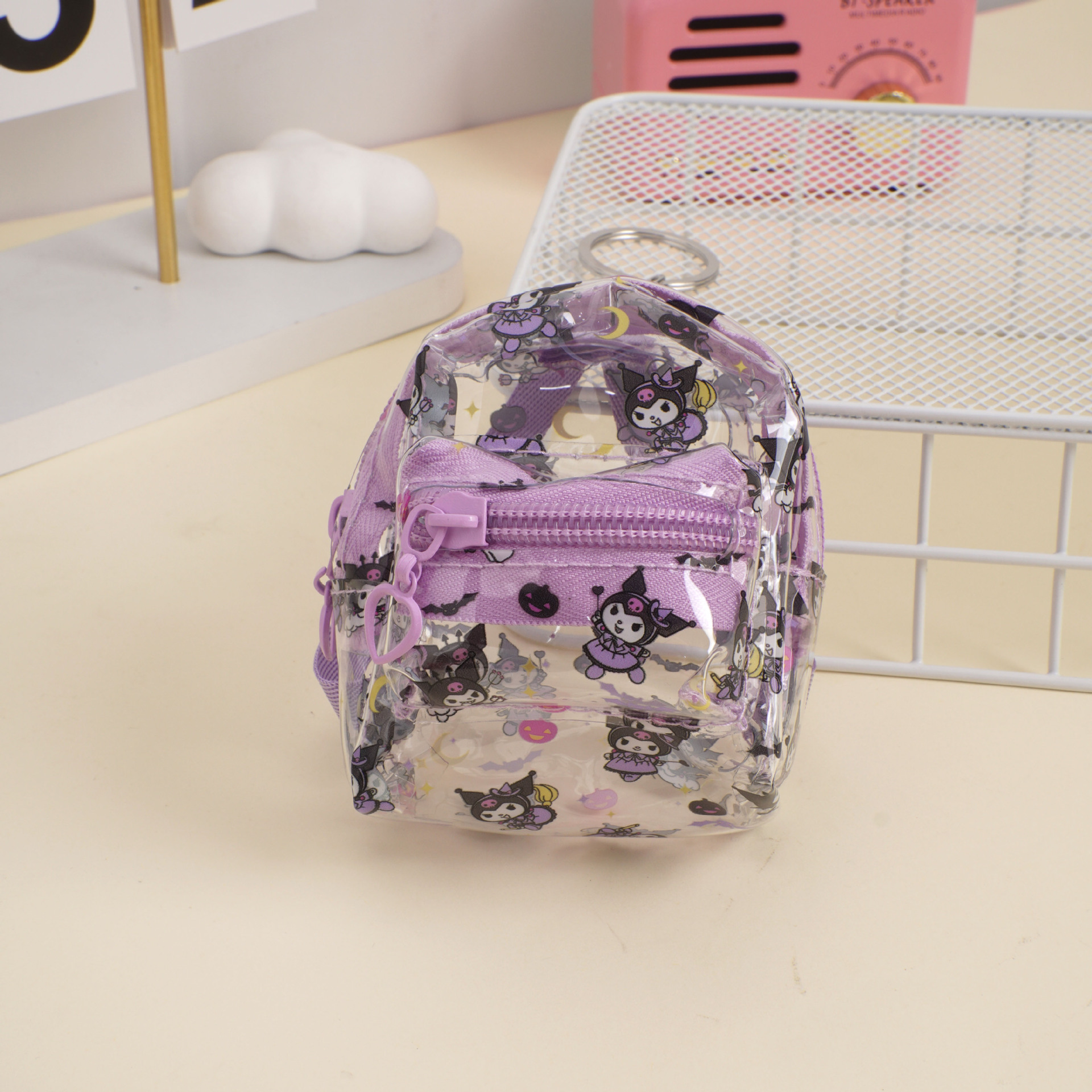 D85 보라색 투명 쿠미