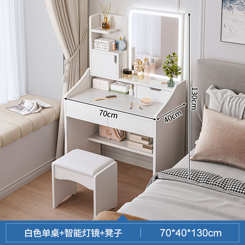 Tocador dormitorio moderno simple pequeño tocador de lujo ligero dormitorio principal gabinete de maquillaje de noche pequeño apartamento mesa de maquillaje