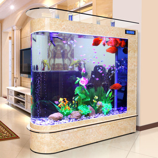 Opel European-Style Bullet-Shaped Goldfish Tank Aquarium Medium-Sized Glass Ecological Living Room Large Floor-Standing Household U-Shaped Tank