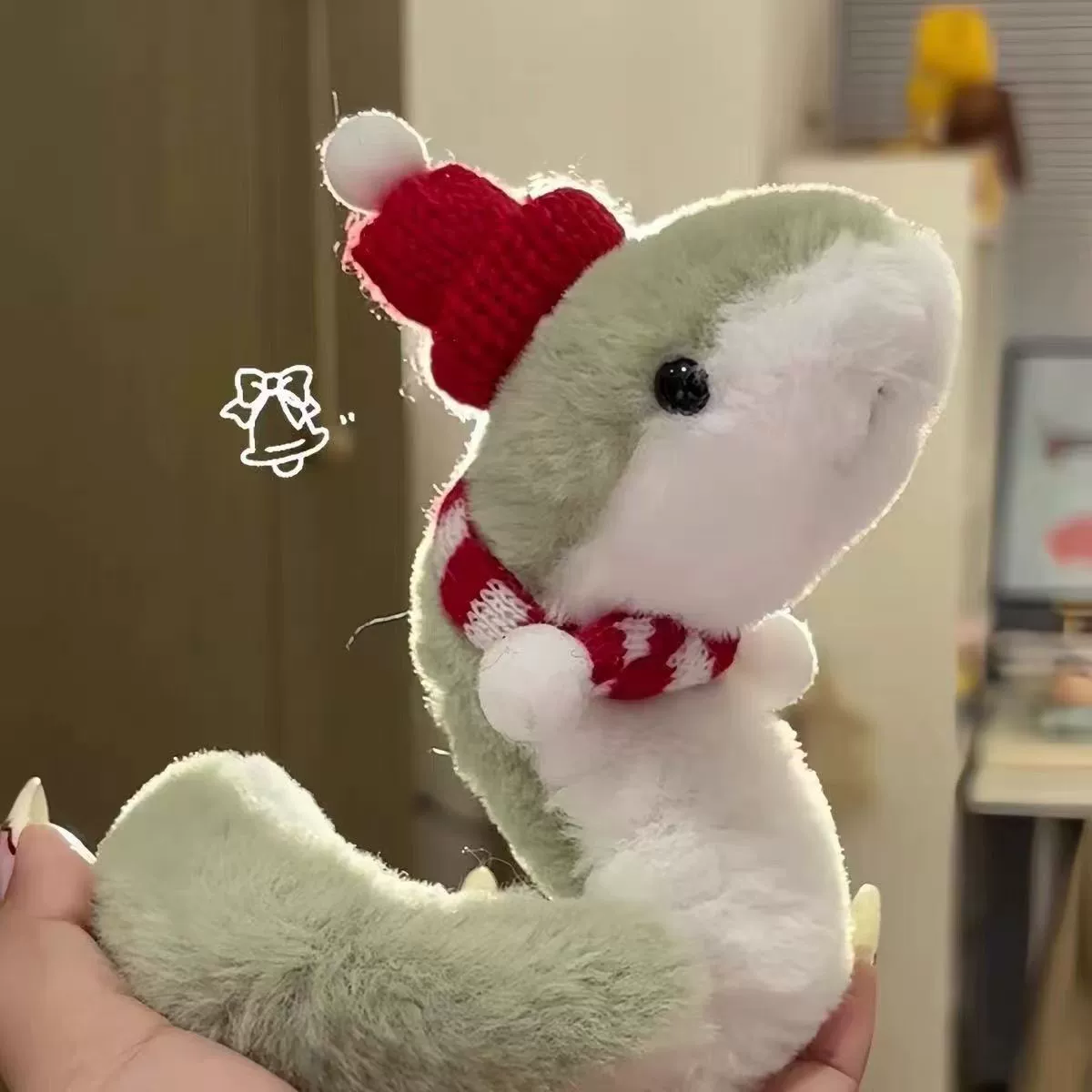 Маленькая зеленая змея, плюшевая игрушка, интернет-знаменитость, плюшевая игрушка, детский подарок, кукла-змейка, милая спиральная кукла.