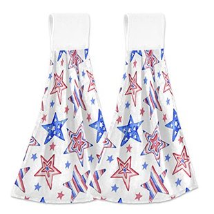 American Flag Star Absorbent Super Good Kitchen Bathroom Toilet Towel Hand Towel Dishwashing Cloth Hanging