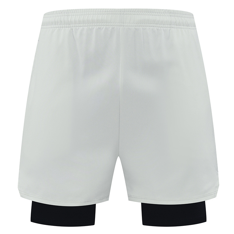 Falsación de dos pantalones de baloncesto de verano para hombres entrenamiento de ciclismo para correr rápido secado pantalones deportivos de acondicionamiento físico doble cinturón forrado