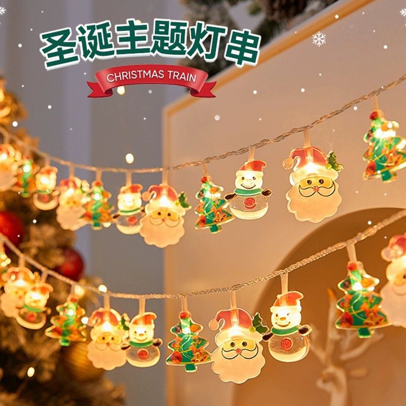 Led Christmas Lights, Christmas String Lights, Santa Claus Christmas Tree Decoration Lights, Scene Arrangement Hanging Decorations, String Lights