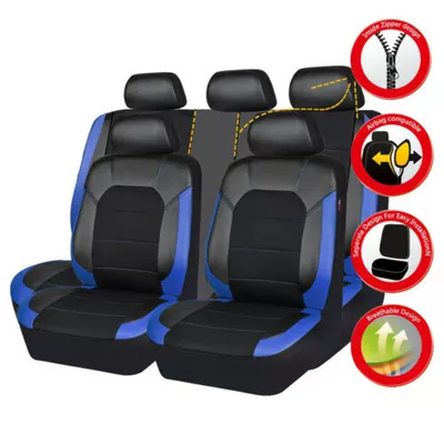 Universal seat cover — Mexico Cross-Border Foreign Trade Car - blue-2-piece-set-single-seat-in-front-row