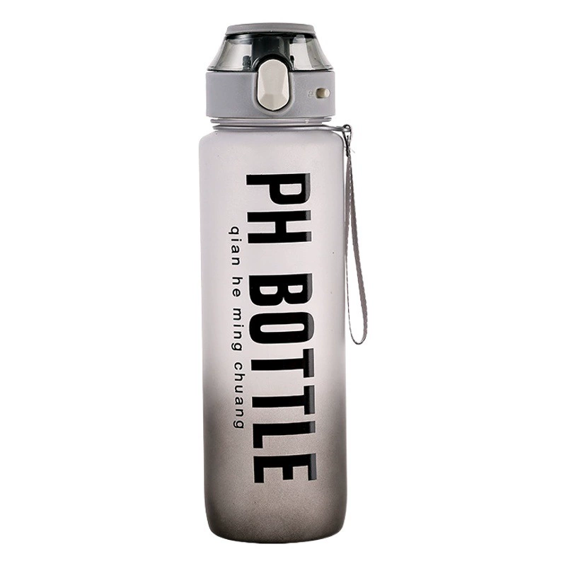 Портативный спортивный термос Amazon с градиентным матовым покрытием, 1000 мл, пластиковый, для фитнеса