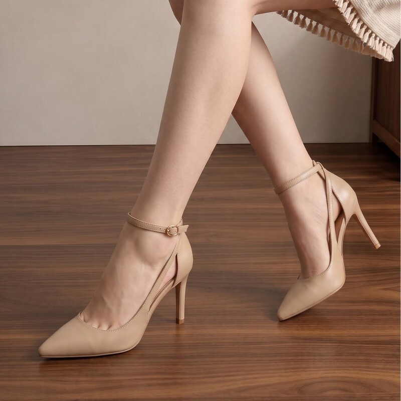 2026 Summer Women's Shallow Mid-Heel Pumps, High-Heeled Pointed Toe Shoes, Black Elegant Versatile Small Pumps