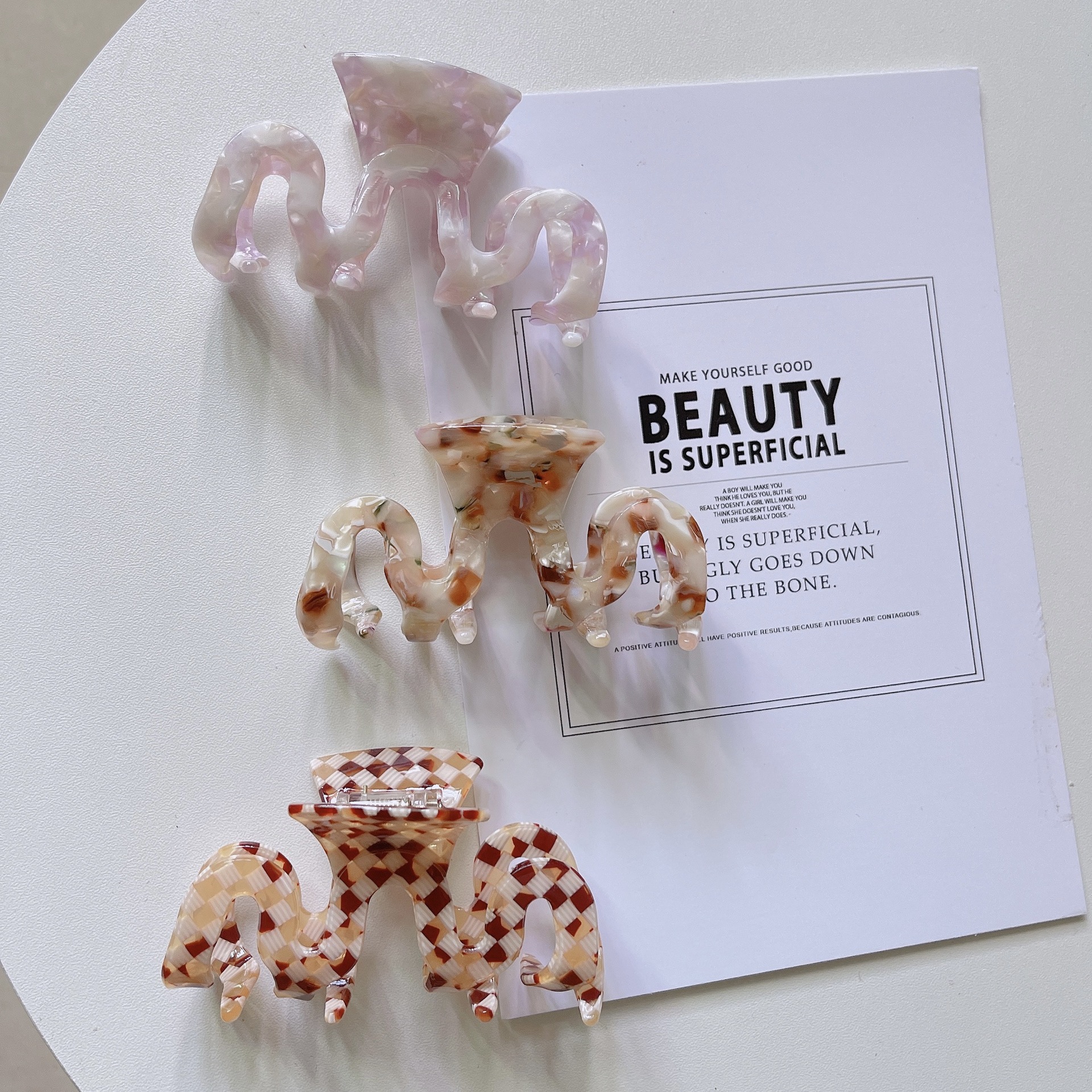 Home Occasion Acetic acid sheets Material Fashion Geometric Acetic Acid Sheets Hollow Out Hair Claws