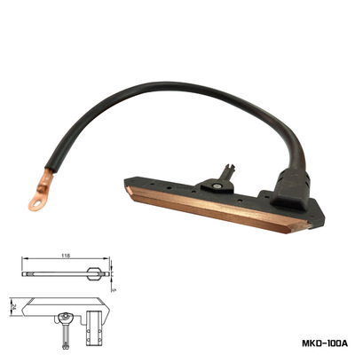 Seamless Trolley line Collector 100A Collecting carbon brush Model MKD-100A Caller Customize