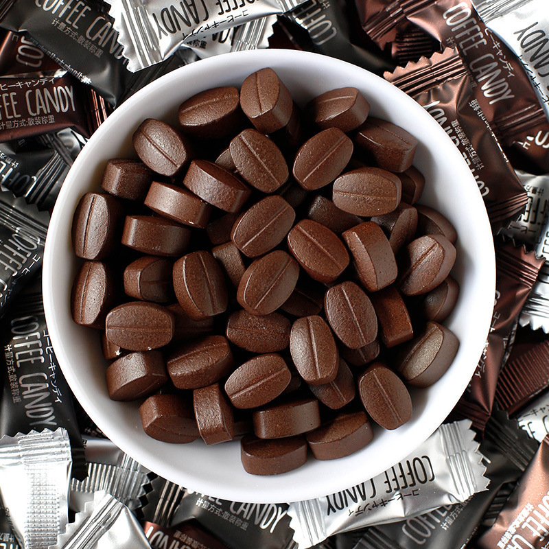 coffee candy 250g coffee bean candy chewable bulk mellow black coffee Net red snack candy wholesale
