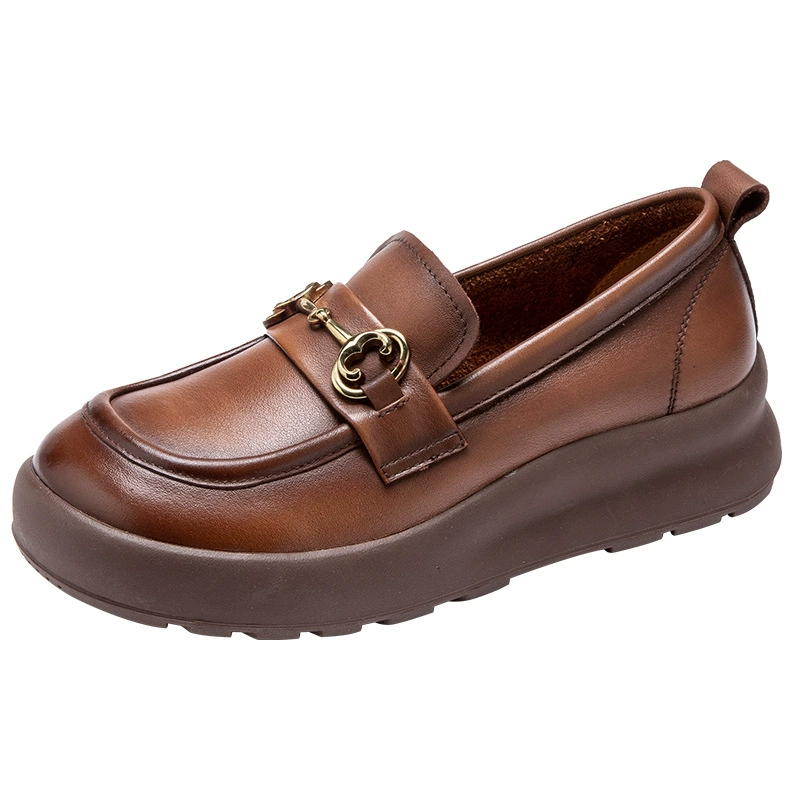 Non-slip shoes, footwear high heels, loafers, autumn, trend of season, for middle age